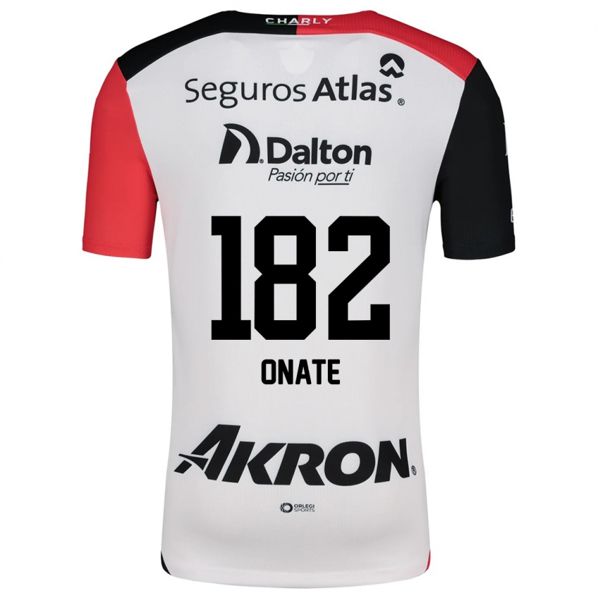 Criança Camisola Axel Oñate #182 Branco Vermelho Preto Alternativa 2024/25 Camisa