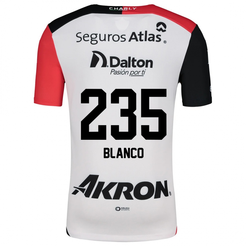 Criança Camisola Luis Blanco #235 Branco Vermelho Preto Alternativa 2024/25 Camisa