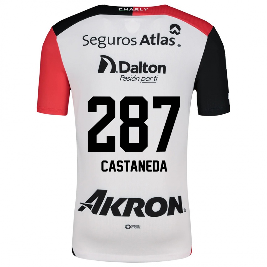 Criança Camisola Mariano Castañeda #287 Branco Vermelho Preto Alternativa 2024/25 Camisa