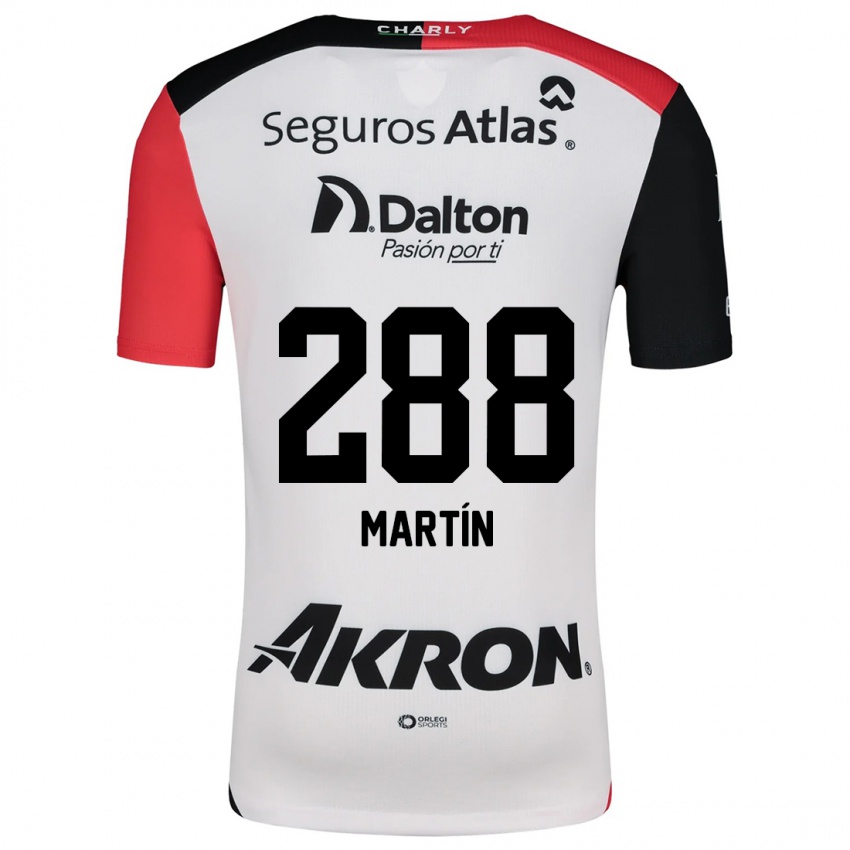 Criança Camisola José Martín #288 Branco Vermelho Preto Alternativa 2024/25 Camisa