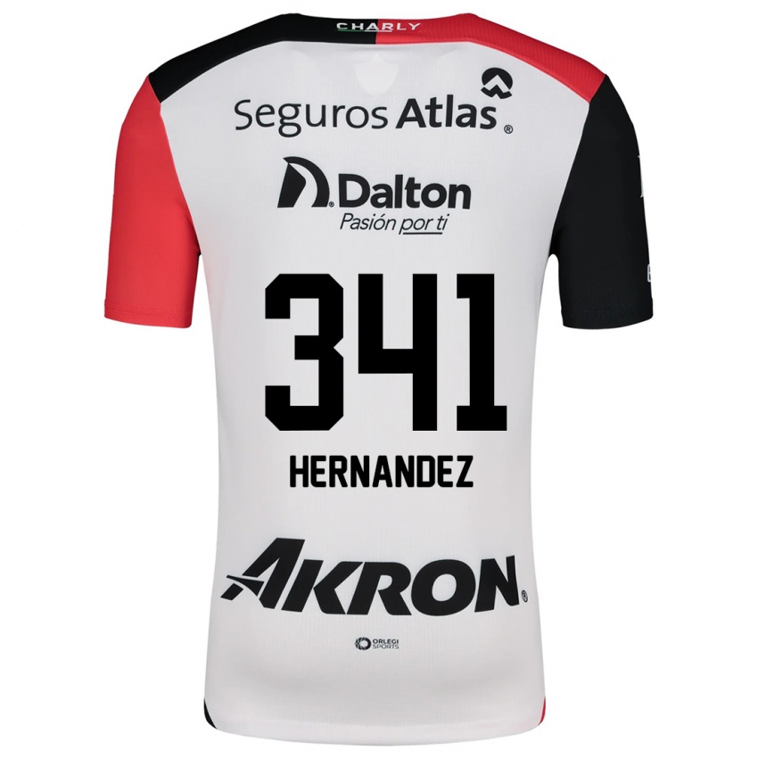 Criança Camisola Leonardo Hernández #341 Branco Vermelho Preto Alternativa 2024/25 Camisa