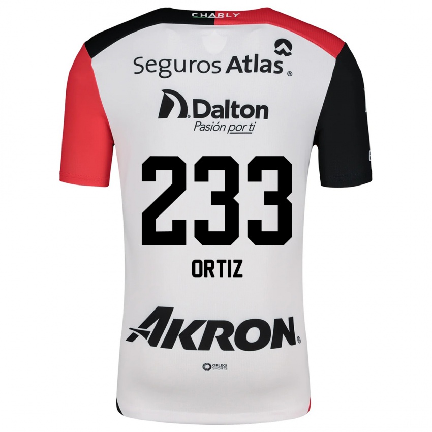 Criança Camisola Brandon Ortiz #233 Branco Vermelho Preto Alternativa 2024/25 Camisa