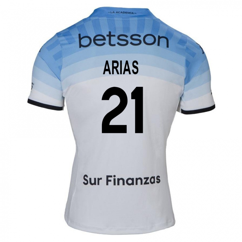 Criança Camisola Gabriel Arias #21 Branco Azul Preto Alternativa 2024/25 Camisa