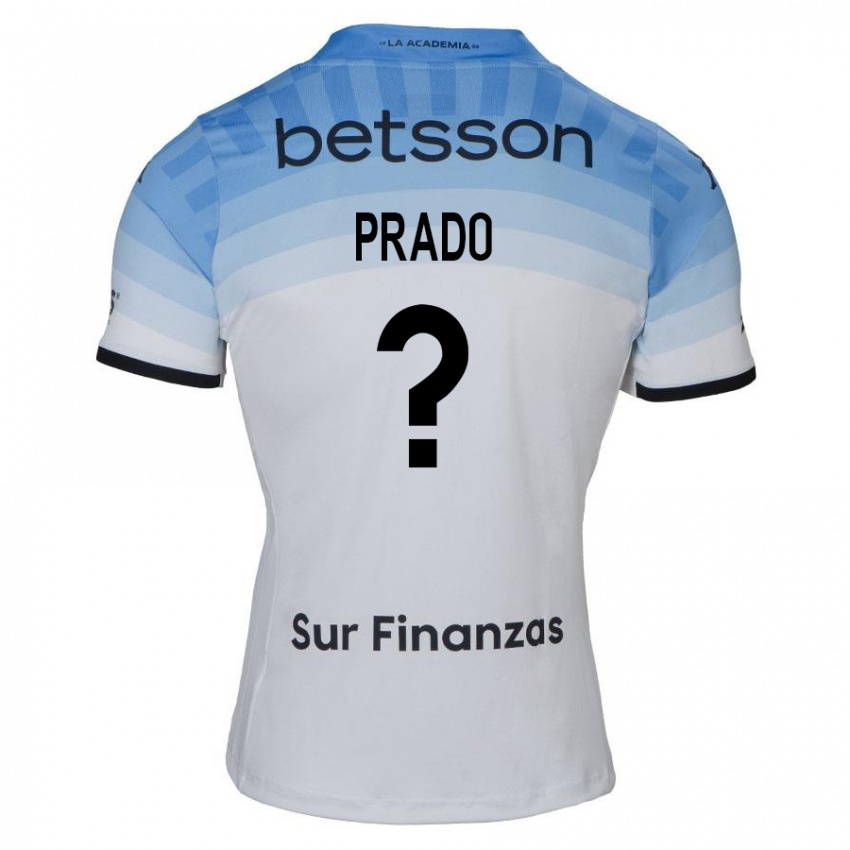 Criança Camisola Fernando Prado #0 Branco Azul Preto Alternativa 2024/25 Camisa