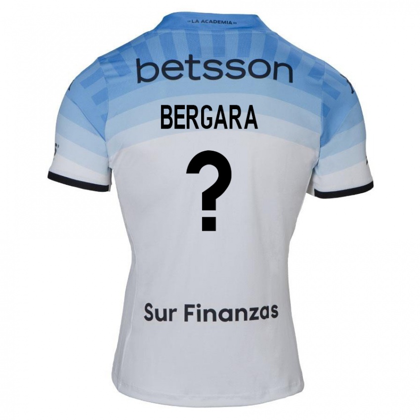 Criança Camisola Matías Bergara #0 Branco Azul Preto Alternativa 2024/25 Camisa