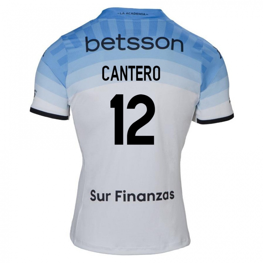 Criança Camisola Milton Cantero #12 Branco Azul Preto Alternativa 2024/25 Camisa