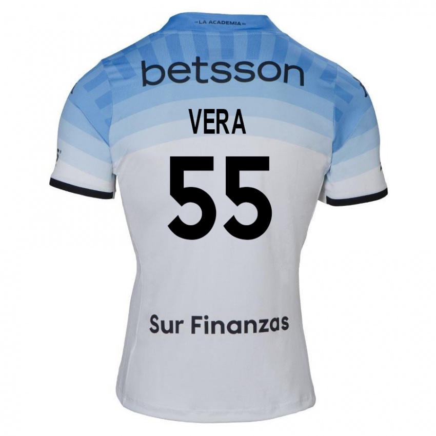 Criança Camisola Santino Vera #55 Branco Azul Preto Alternativa 2024/25 Camisa