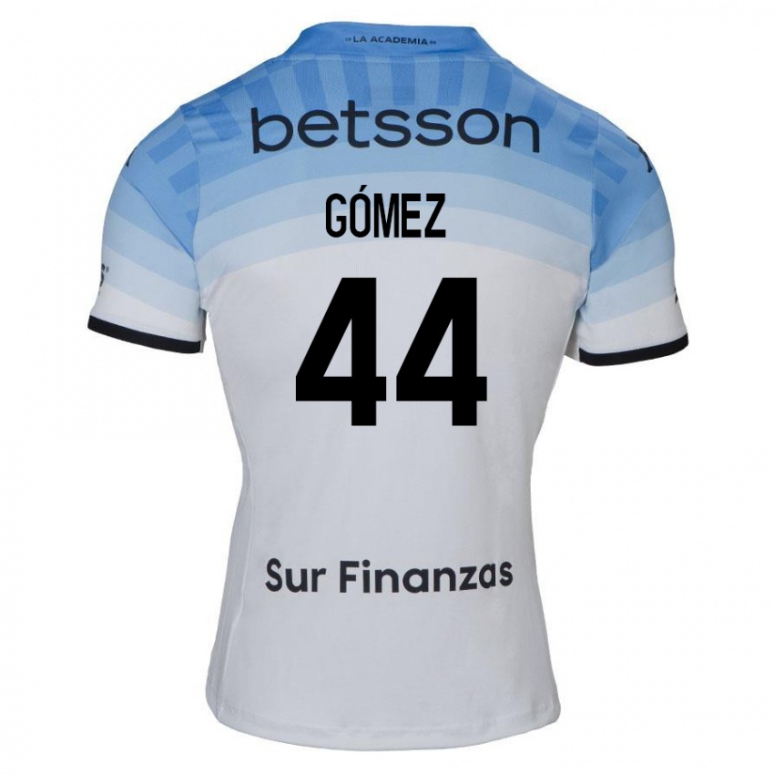 Criança Camisola Francisco Gómez #44 Branco Azul Preto Alternativa 2024/25 Camisa