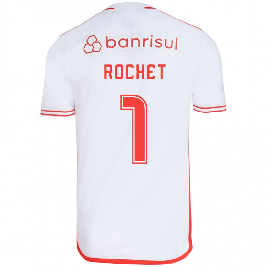 Criança Camisola Sergio Rochet #1 Branco Vermelho Alternativa 2024/25 Camisa