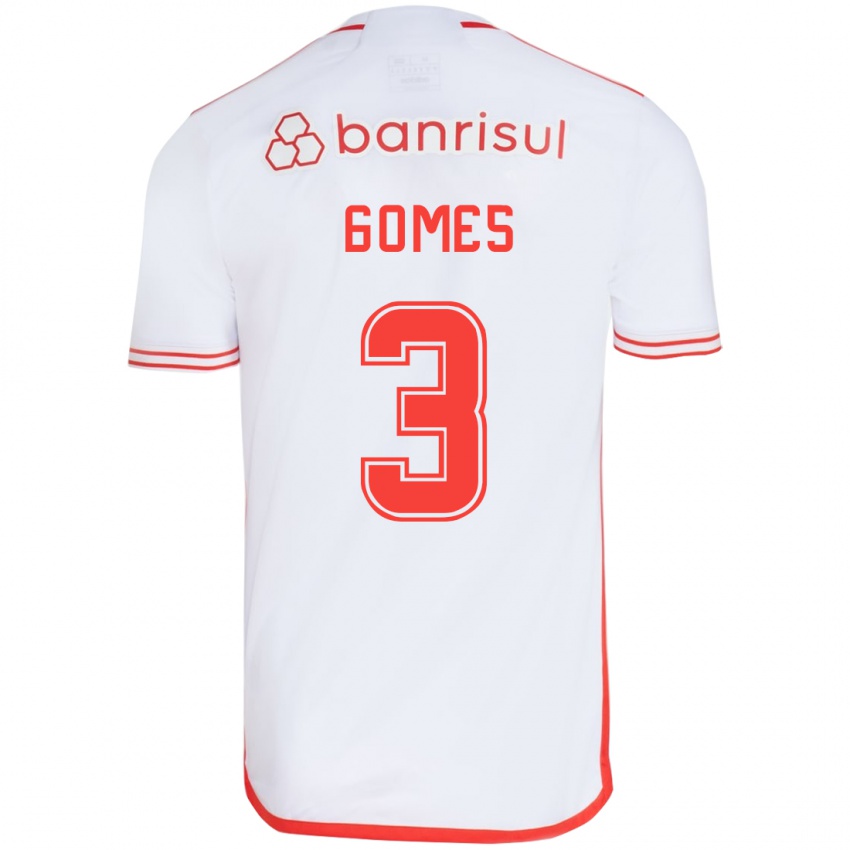 Criança Camisola Igor Gomes #3 Branco Vermelho Alternativa 2024/25 Camisa