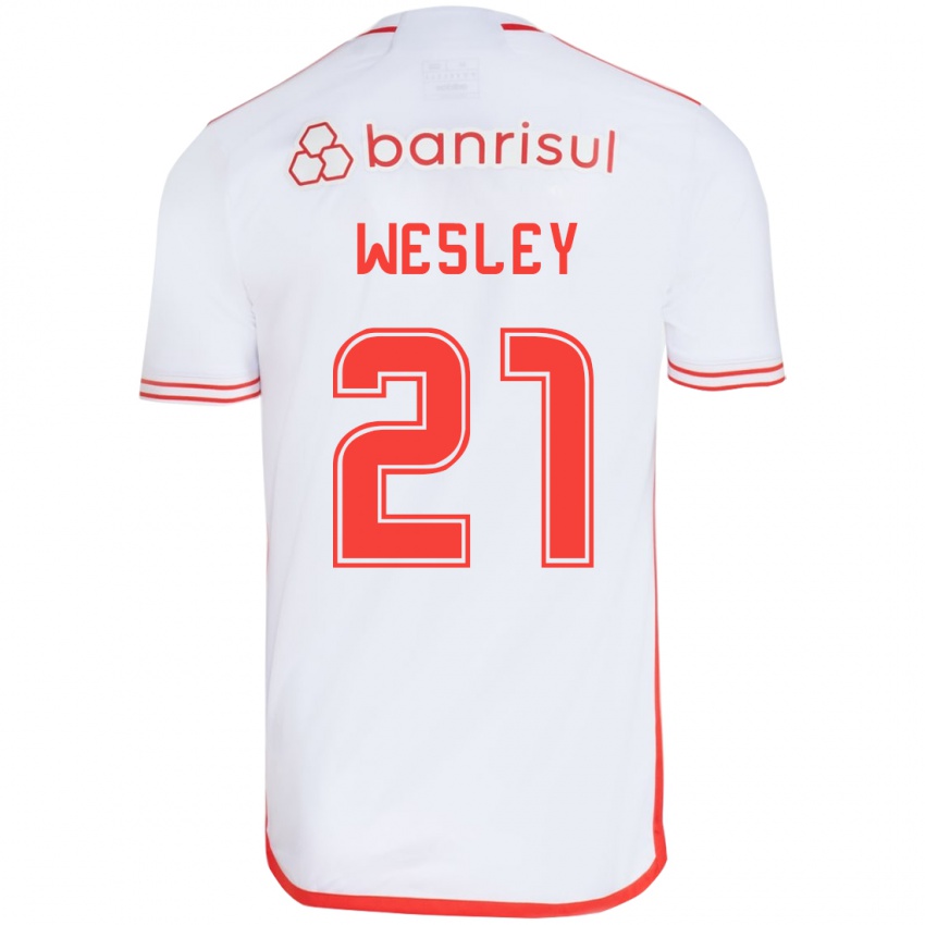 Criança Camisola Wesley #21 Branco Vermelho Alternativa 2024/25 Camisa