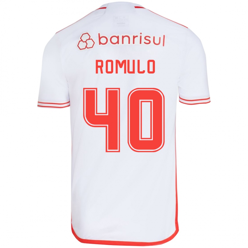 Criança Camisola Rômulo #40 Branco Vermelho Alternativa 2024/25 Camisa