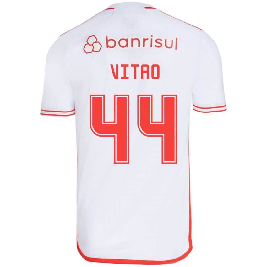 Criança Camisola Vitão #44 Branco Vermelho Alternativa 2024/25 Camisa