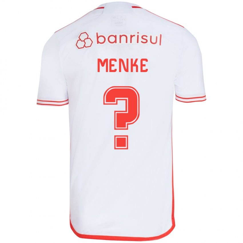 Criança Camisola Henrique Menke #0 Branco Vermelho Alternativa 2024/25 Camisa