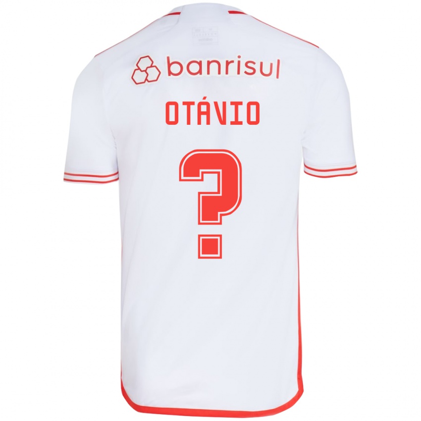 Criança Camisola Luis Otávio #0 Branco Vermelho Alternativa 2024/25 Camisa