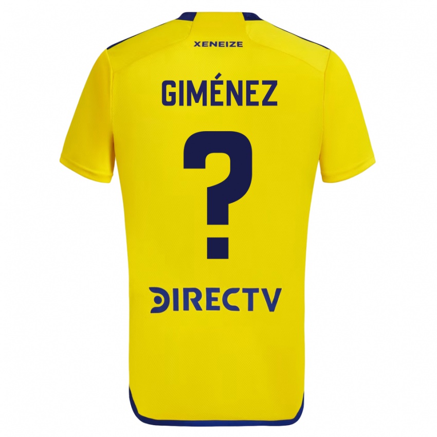 Criança Camisola Milton Giménez #0 Amarelo Azul Alternativa 2024/25 Camisa