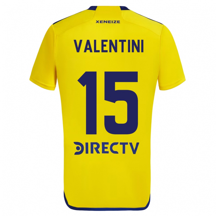 Criança Camisola Nicolas Valentini #15 Amarelo Azul Alternativa 2024/25 Camisa