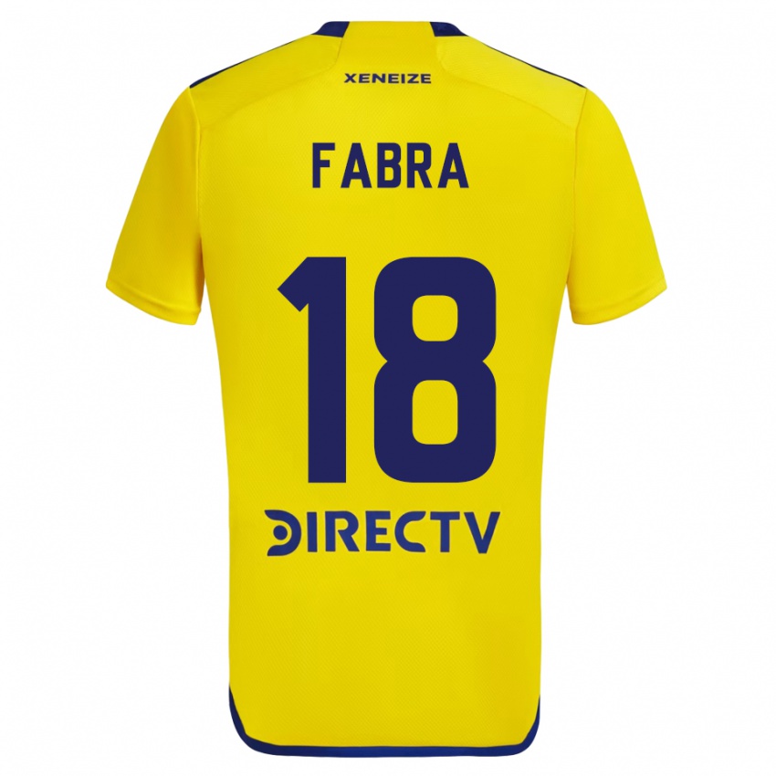 Criança Camisola Frank Fabra #18 Amarelo Azul Alternativa 2024/25 Camisa