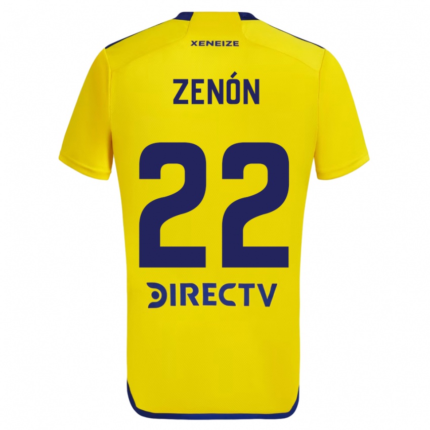 Criança Camisola Kevin Zenón #22 Amarelo Azul Alternativa 2024/25 Camisa