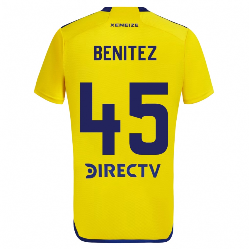 Criança Camisola Mauricio Benítez #45 Amarelo Azul Alternativa 2024/25 Camisa