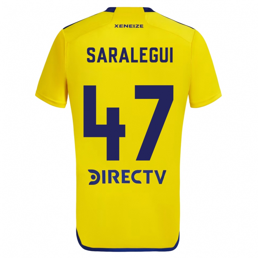 Criança Camisola Jabes Saralegui #47 Amarelo Azul Alternativa 2024/25 Camisa