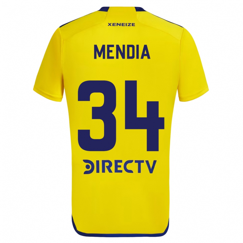 Criança Camisola Mateo Mendia #34 Amarelo Azul Alternativa 2024/25 Camisa