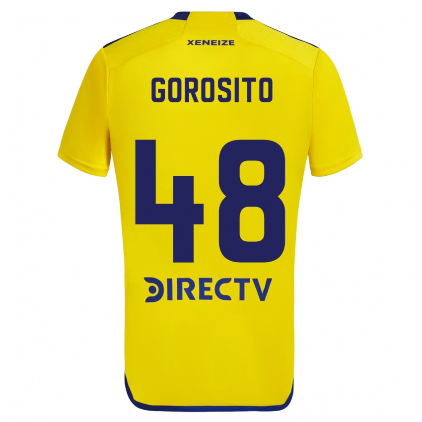 Criança Camisola Dylan Gorosito #48 Amarelo Azul Alternativa 2024/25 Camisa