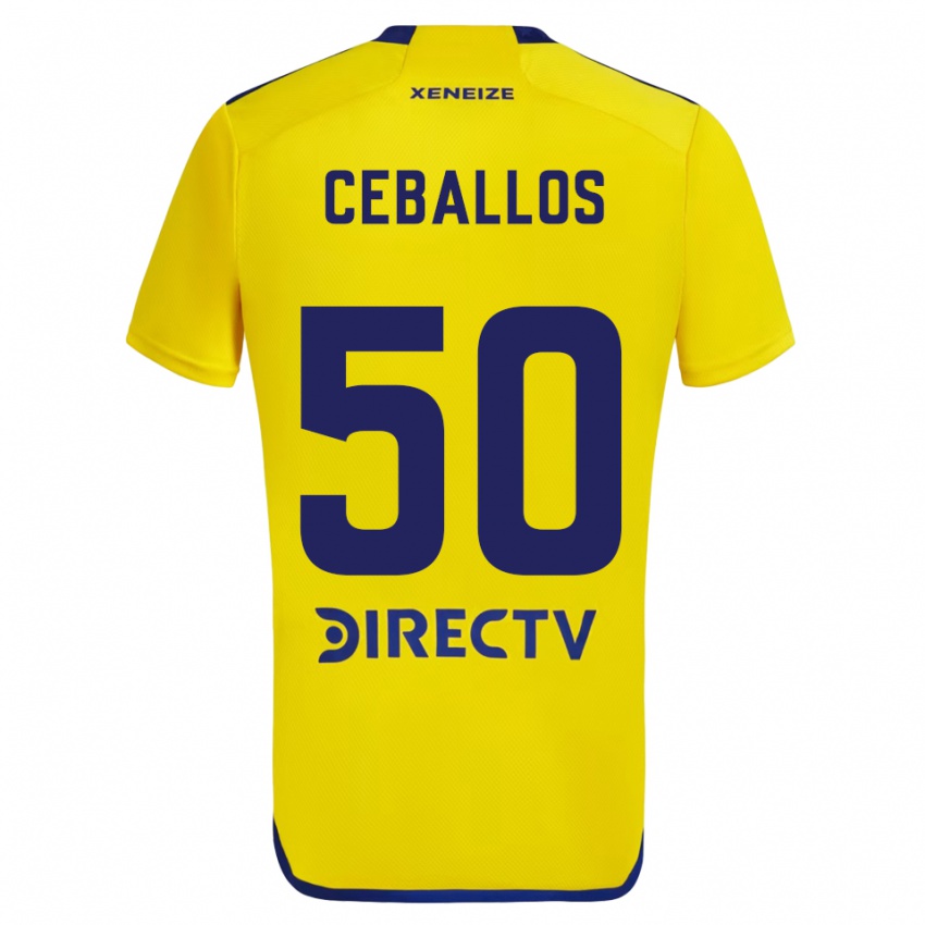 Criança Camisola Julián Ceballos #50 Amarelo Azul Alternativa 2024/25 Camisa