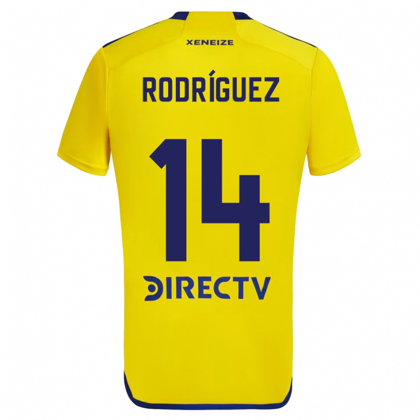 Criança Camisola Isaías Rodríguez #14 Amarelo Azul Alternativa 2024/25 Camisa