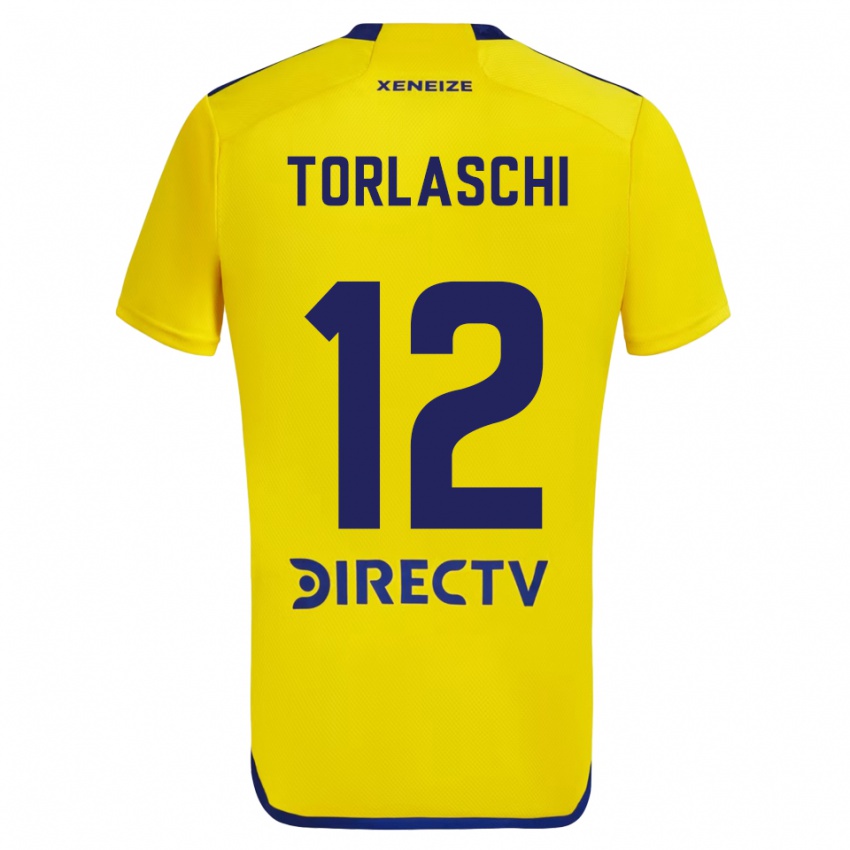 Criança Camisola Lucas Torlaschi #12 Amarelo Azul Alternativa 2024/25 Camisa