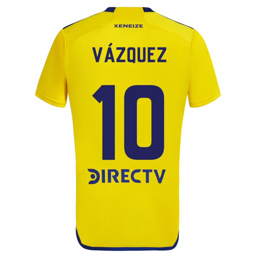 Criança Camisola Lucas Vázquez #10 Amarelo Azul Alternativa 2024/25 Camisa