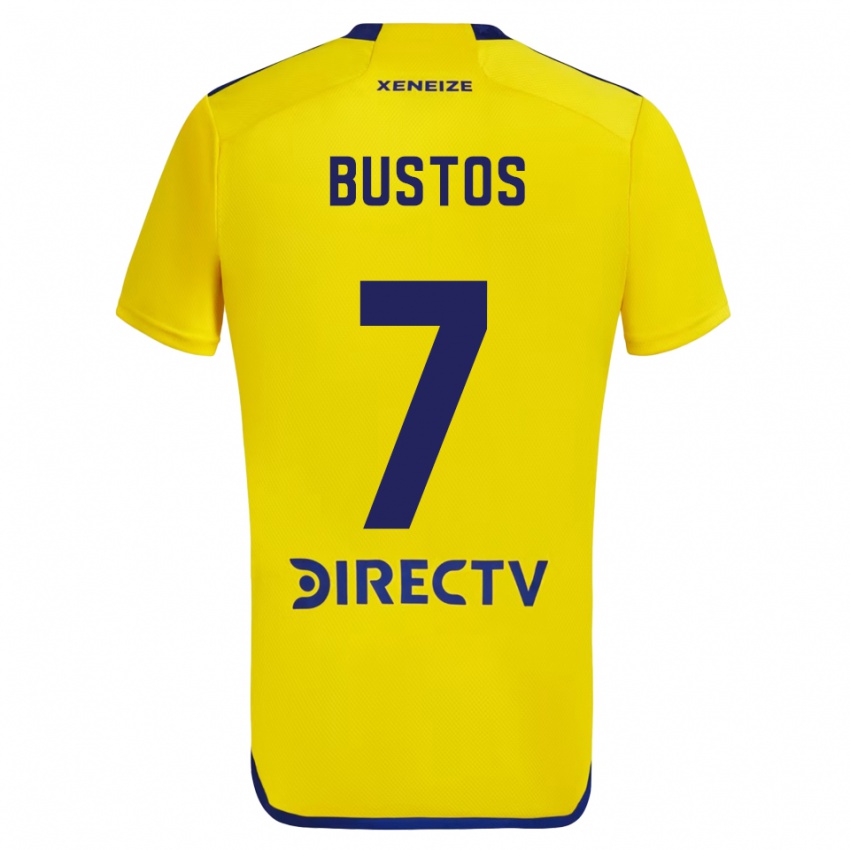 Criança Camisola Tomás Bustos #7 Amarelo Azul Alternativa 2024/25 Camisa