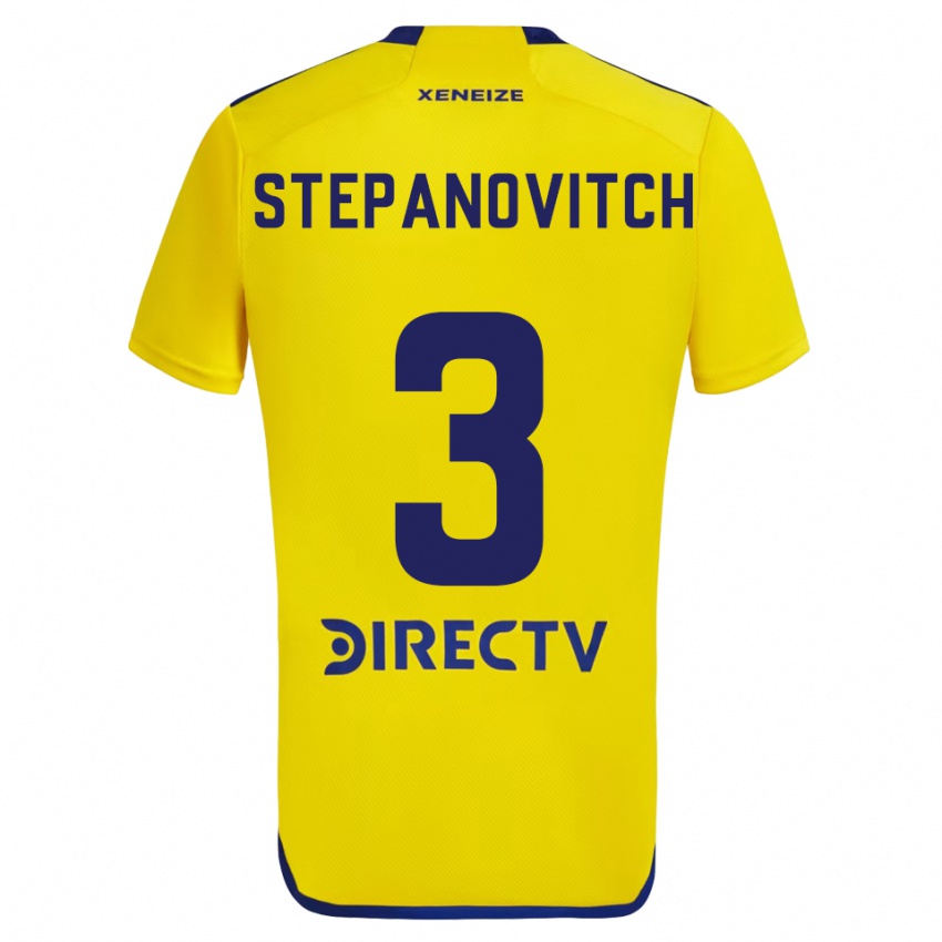 Criança Camisola Nicolás Stepanovitch #3 Amarelo Azul Alternativa 2024/25 Camisa