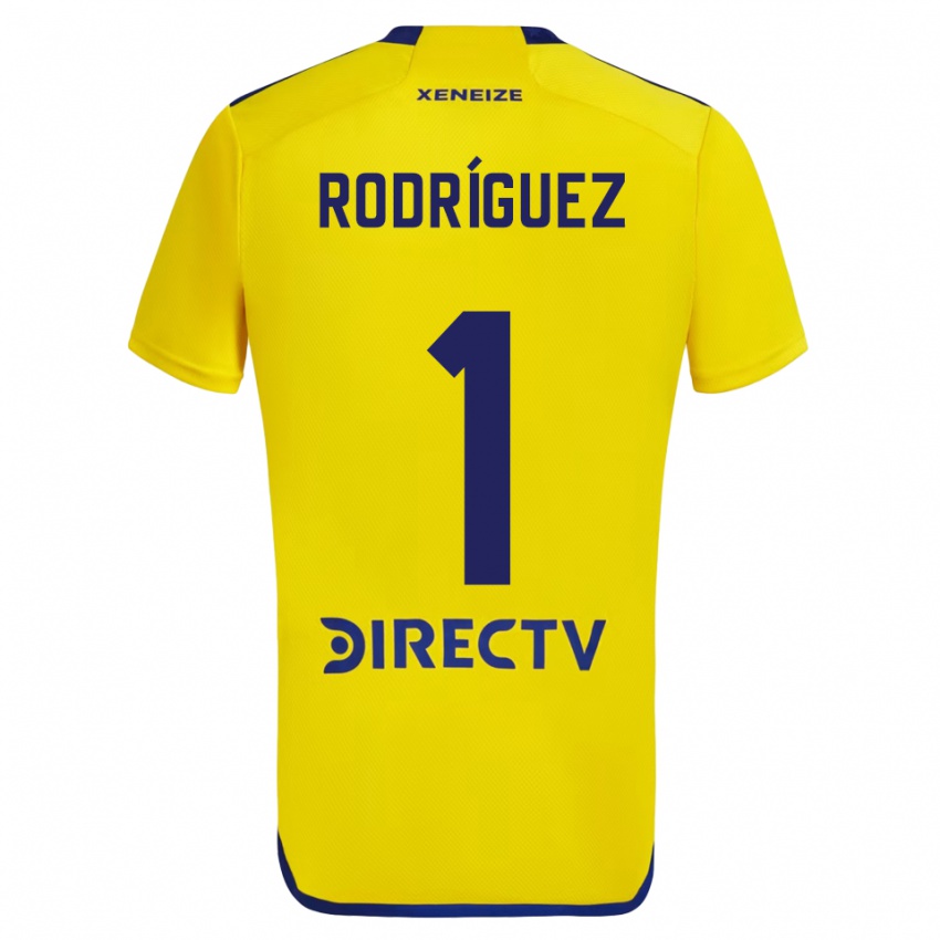 Criança Camisola Fernando Rodríguez #1 Amarelo Azul Alternativa 2024/25 Camisa