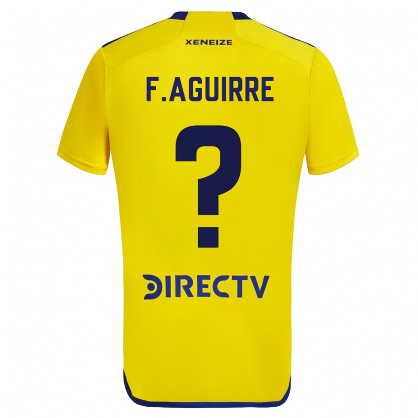 Criança Camisola Federico Aguirre #0 Amarelo Azul Alternativa 2024/25 Camisa