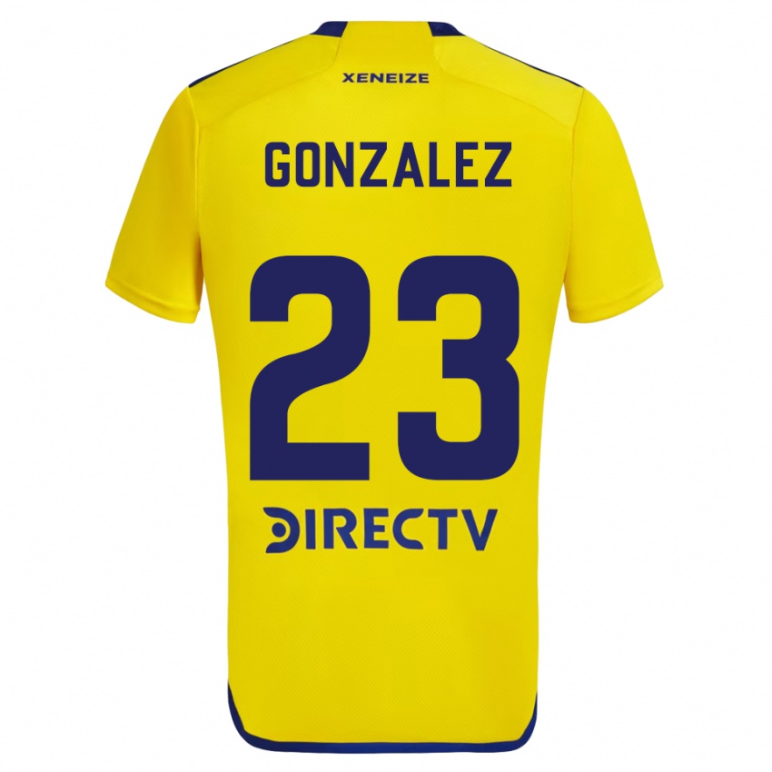 Criança Camisola Diego Gonzalez #23 Amarelo Azul Alternativa 2024/25 Camisa