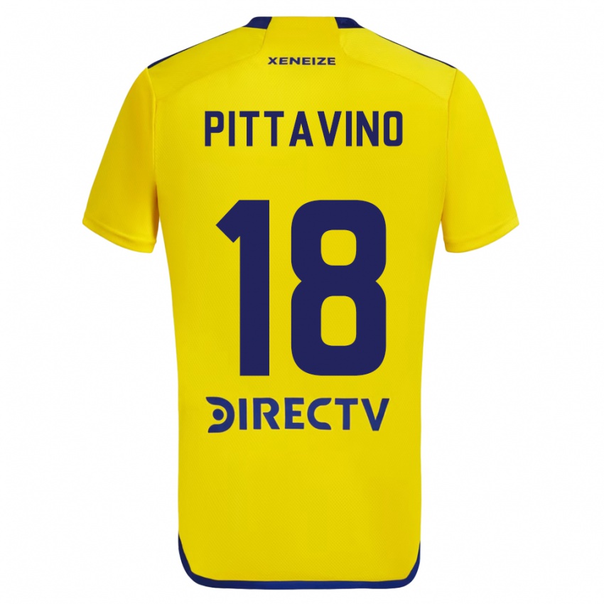 Criança Camisola Rodrigo Pittavino #18 Amarelo Azul Alternativa 2024/25 Camisa