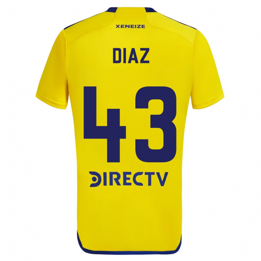 Criança Camisola Tomas Diaz #43 Amarelo Azul Alternativa 2024/25 Camisa