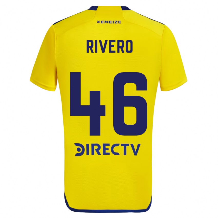 Criança Camisola Simon Rivero #46 Amarelo Azul Alternativa 2024/25 Camisa