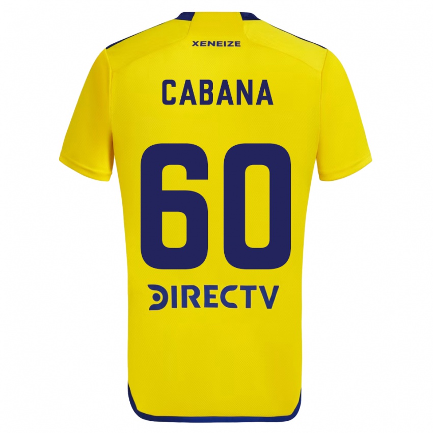 Criança Camisola Juan Pablo Cabana #60 Amarelo Azul Alternativa 2024/25 Camisa