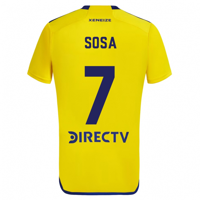 Criança Camisola Elián Sosa #7 Amarelo Azul Alternativa 2024/25 Camisa