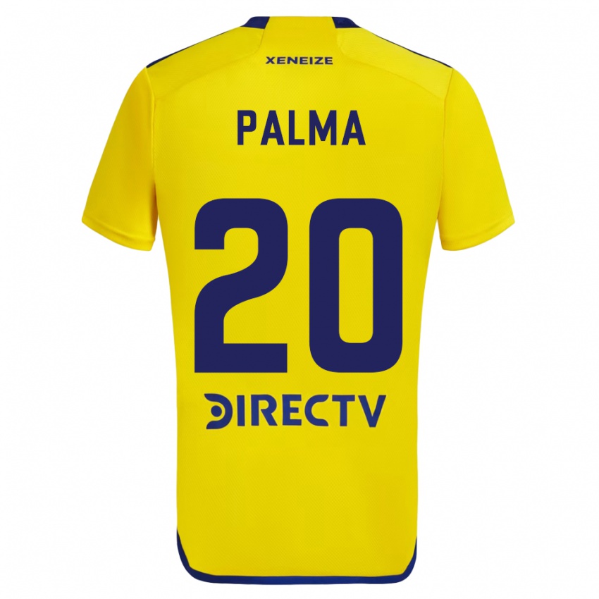 Criança Camisola Lucas Palma #20 Amarelo Azul Alternativa 2024/25 Camisa