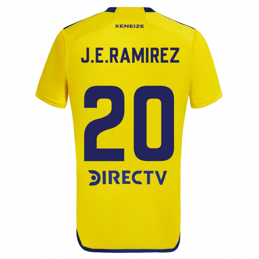 Criança Camisola Juan Edgardo Ramirez #20 Amarelo Azul Alternativa 2024/25 Camisa