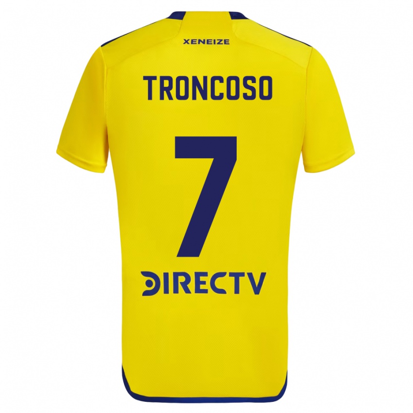 Criança Camisola Carolina Troncoso #7 Amarelo Azul Alternativa 2024/25 Camisa