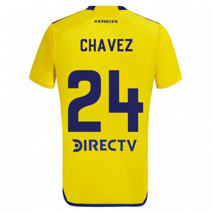 Criança Camisola Gabriela Chavez #24 Amarelo Azul Alternativa 2024/25 Camisa