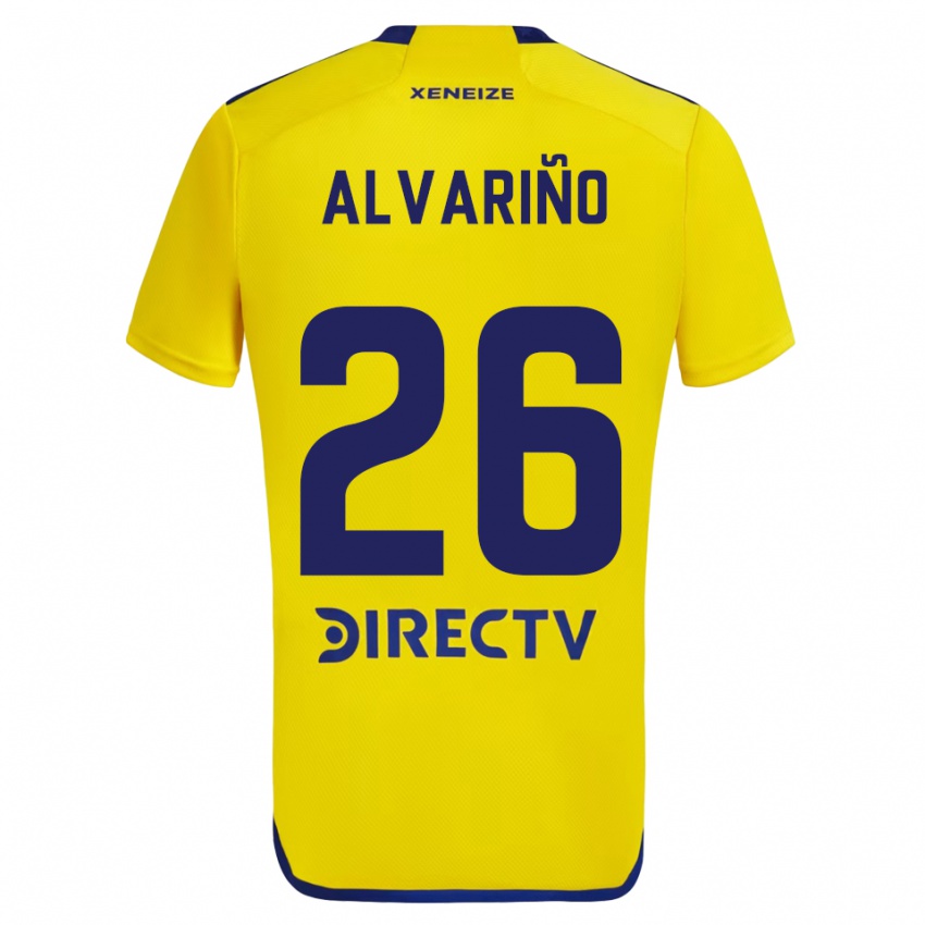 Criança Camisola Alexis Alvarino #26 Amarelo Azul Alternativa 2024/25 Camisa