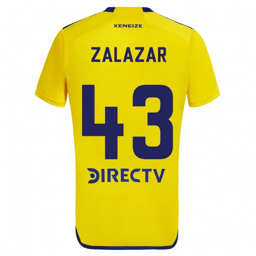 Criança Camisola Maximiliano Zalazar #43 Amarelo Azul Alternativa 2024/25 Camisa