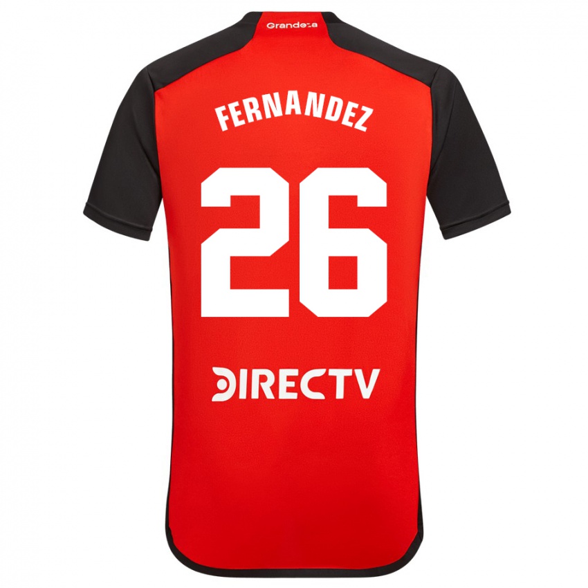 Criança Camisola Nacho Fernández #26 Vermelho Preto Branco Alternativa 2024/25 Camisa