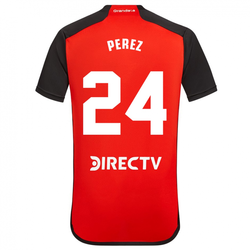 Criança Camisola Enzo Perez #24 Vermelho Preto Branco Alternativa 2024/25 Camisa