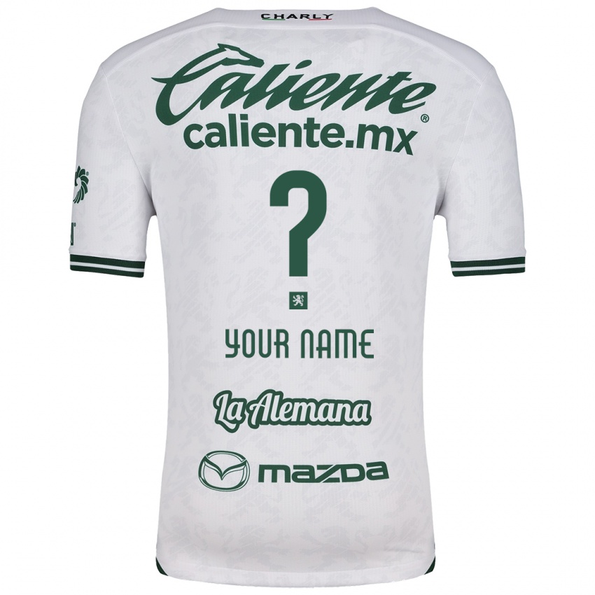 Criança Camisola Seu Nome #0 Branco Verde Alternativa 2024/25 Camisa